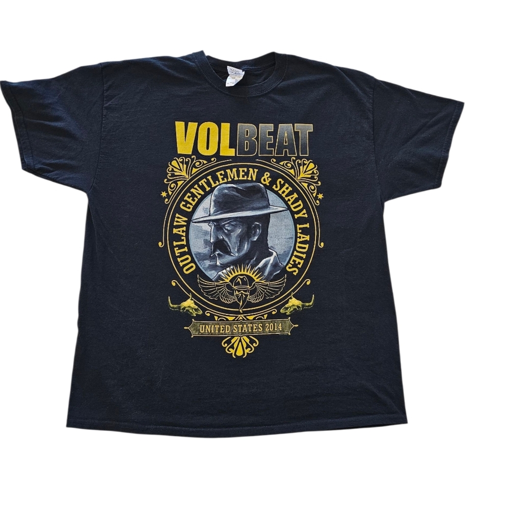 Volbeat 2014 Outlaw Gentlemen Black Graphic Tour T-Shirt XL